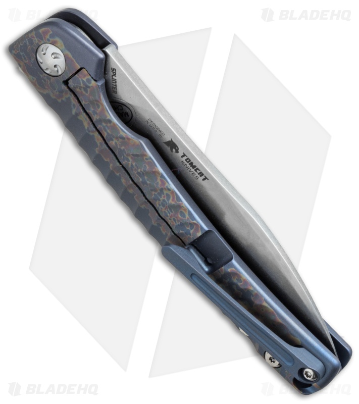 kizer splinter frame lock knife titanium 3 375 stonewash ki3457a2