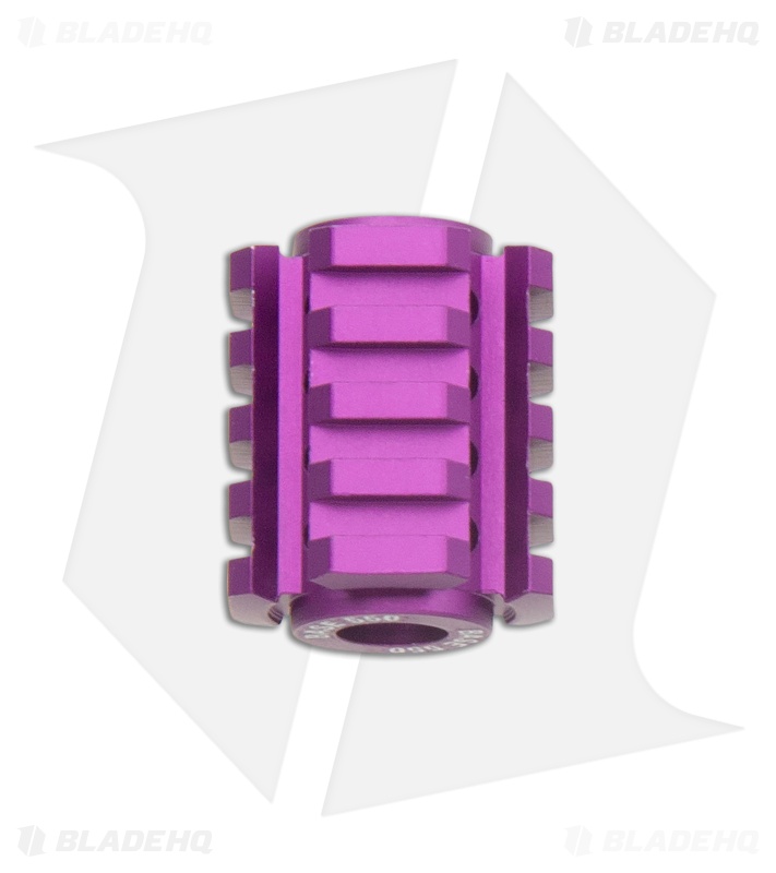 Base 550 Paracord Studio Lanyard Rail Bead - Purple Aluminum