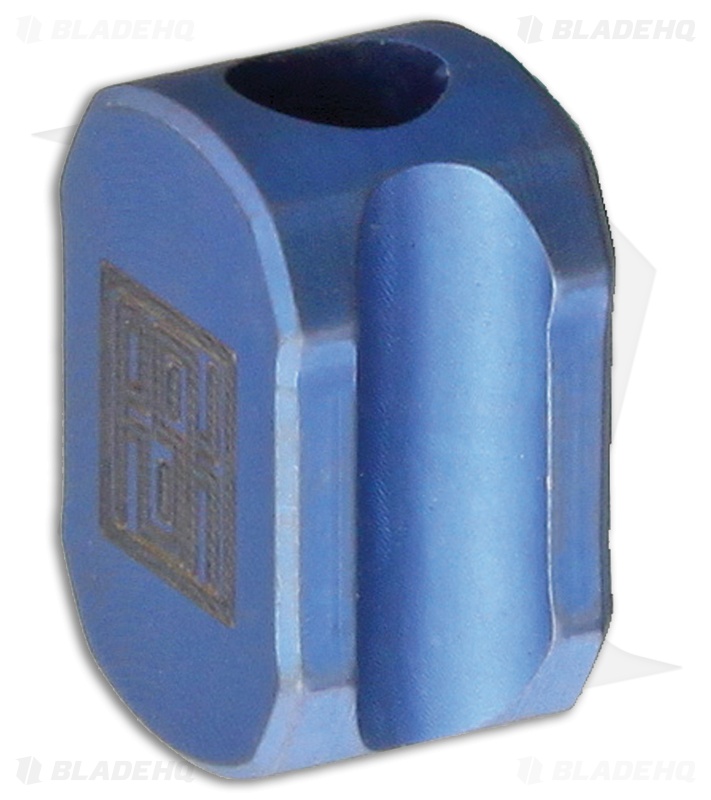 Real Steel Hexagon Titanium Blue Lanyard Bead L1101