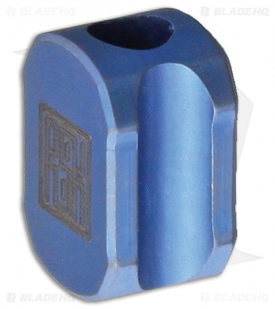 Real Steel Hexagon Titanium Blue Lanyard Bead L1101