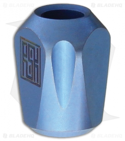Real Steel Titanium Blue Lanyard Pyramid Bead L1211