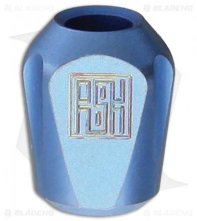 Real Steel Titanium Blue Lanyard Pyramid Bead L1211