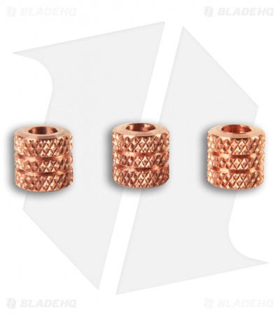 Copper CU Knurled Set of Beads (3)
