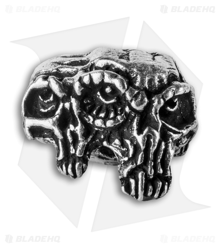 Schmuckatelli Gemini Twins Skull Lanyard Bead (Pewter)