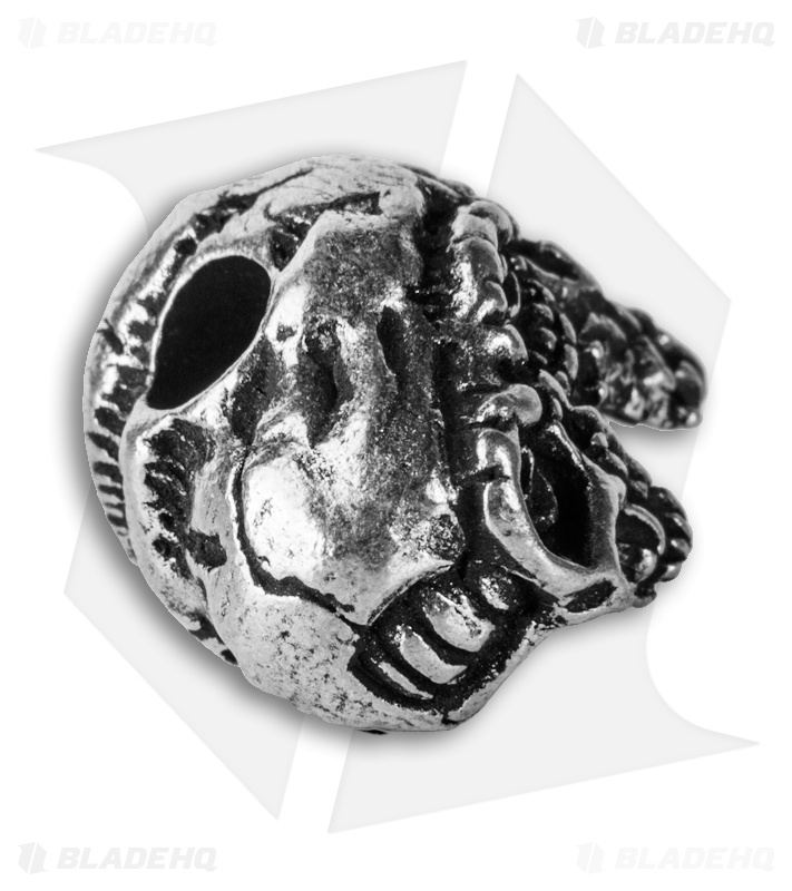 Schmuckatelli Gemini Twins Skull Lanyard Bead (Pewter)