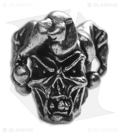 Schmuckatelli Jester Skull Lanyard Bead (Pewter)