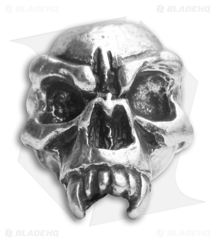 Schmuckatelli Fang Skull Lanyard Bead (Pewter) - Blade HQ