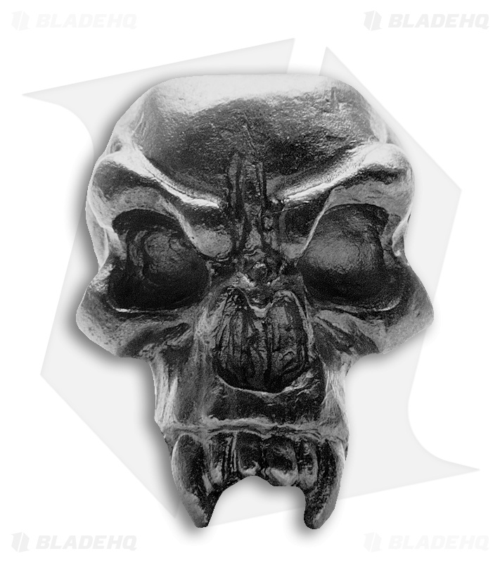 Schmuckatelli Fang Skull Lanyard Bead (Matte Hematite)