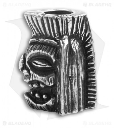 Schmuckatelli Ku Skull Lanyard Tiki Bead (Pewter)