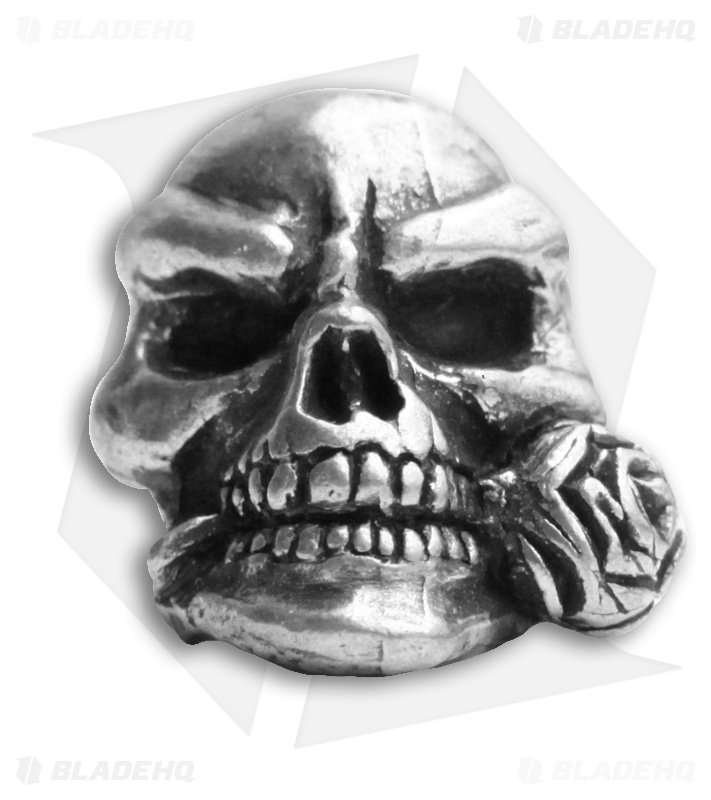 Schmuckatelli Rose Skull Lanyard Bead (Pewter)