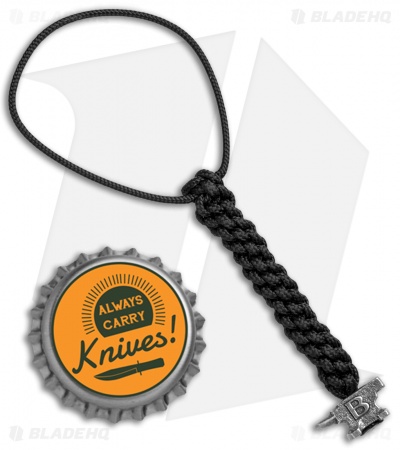 Buck Black 4" Lanyard w/ Mini Anvil Bead (Pewter)