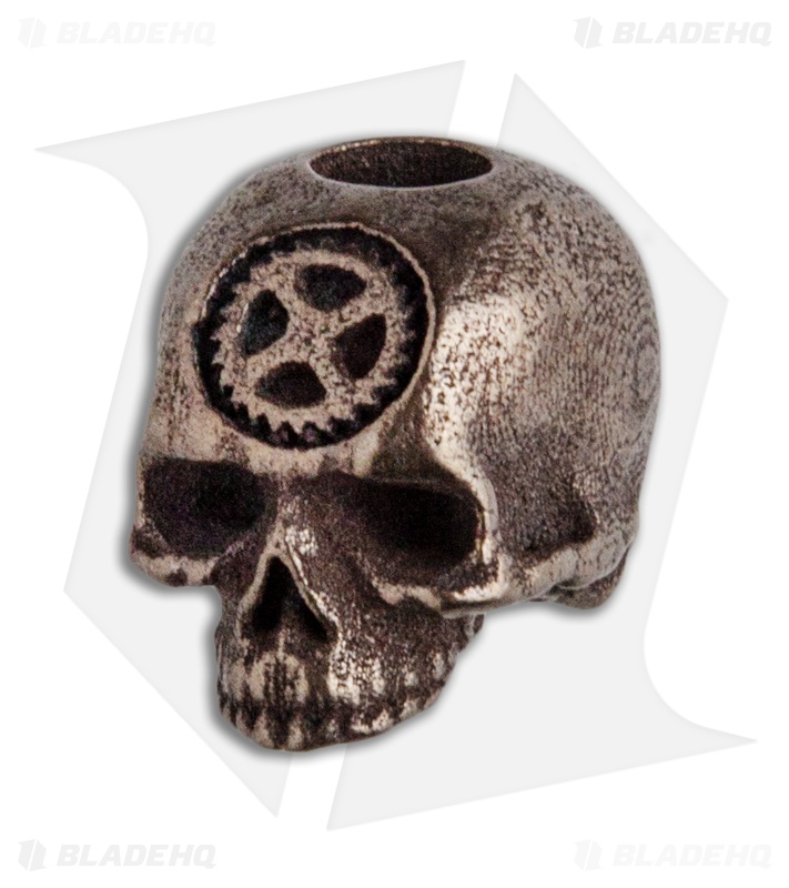 Carpe Diem EDC Skull Lanyard Bead - Bronze Steel