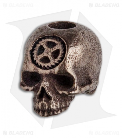 Carpe Diem EDC Skull Lanyard Bead - Bronze Steel