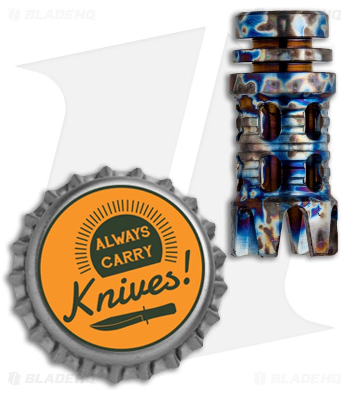 Grumpy's EDC Reaper Muzzle Brake Titanium Bead - Deep Sea