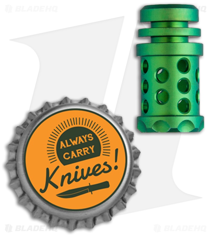 Grumpy's EDC Titanium Barrel Muzzle Brake Bead - Satin Green