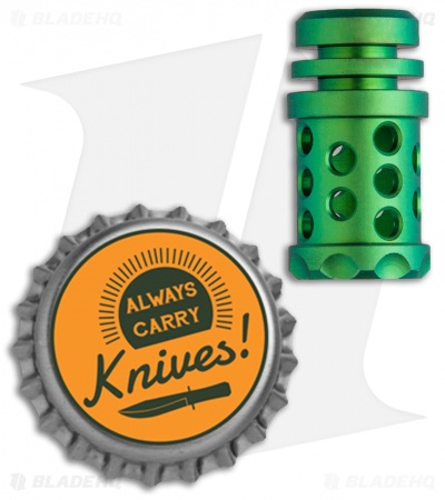 Grumpy's EDC Titanium Barrel Muzzle Brake Bead - Satin Green