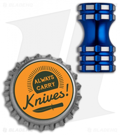 Grumpy's EDC Titanium Hustle Bead - Electric Blue