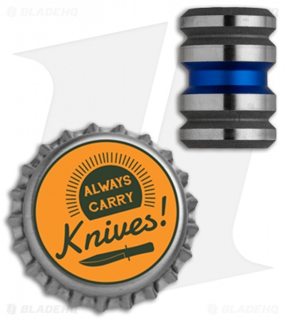 Grumpy's EDC Titanium Tank Bead - Thin Blue Line