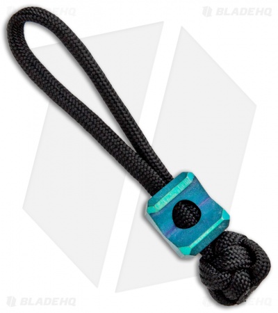 KnifeGuys Brew Bead Titanium Bottle Opener Lanyard - Green Anodized