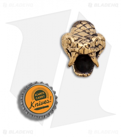 Lion ARMory Viper Head Bead Brass