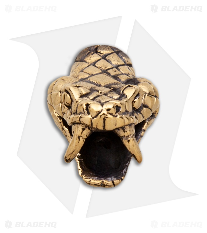 Lion ARMory Viper Head Bead Brass