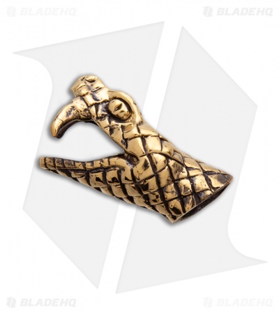 Lion ARMory Viper Head Bead Brass