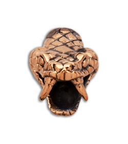 Lion ARMory Viper Head Bead Copper