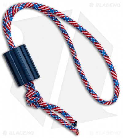 Lynch Northwest Short Grooved Bead w/ USA Flag Lanyard - Blue Graphene