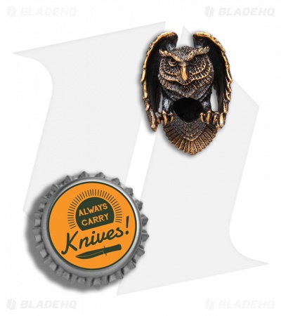 RUS Beads Shop Runic Owl Lanyard Bead - Bronze