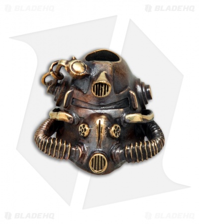 RUS Beads Shop Apocalypse Gas Mask Lanyard Bead - Bronze