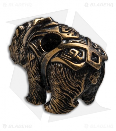RUS Beads Shop Armored Bear Lanyard Bead - Bronze
