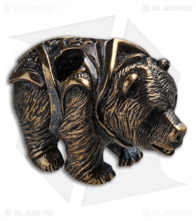 RUS Beads Shop Armored Bear Lanyard Bead - Bronze