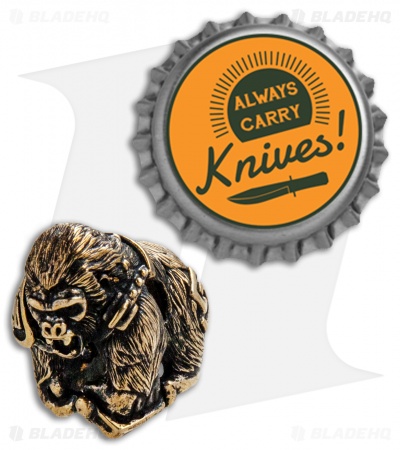 RUS Beads Shop Armored Gorilla Lanyard Bead - Bronze