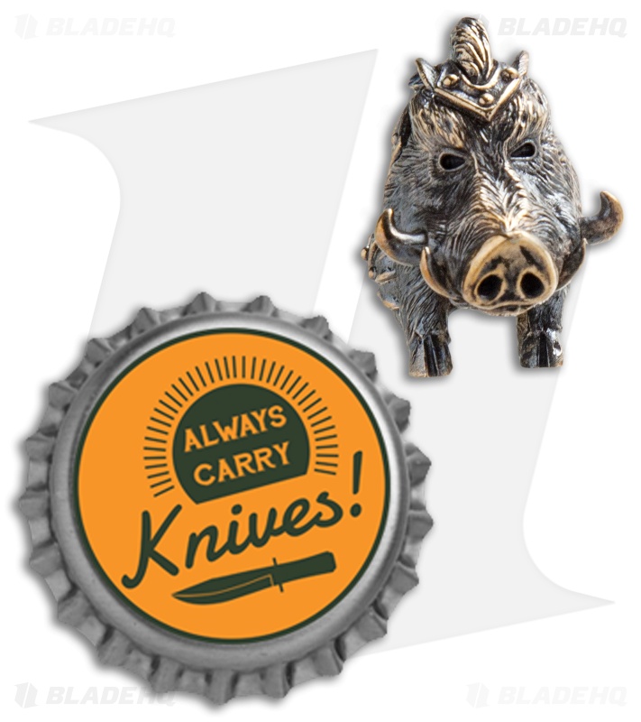 RUS Beads Shop Armored Pig Lanyard Bead - Bronze