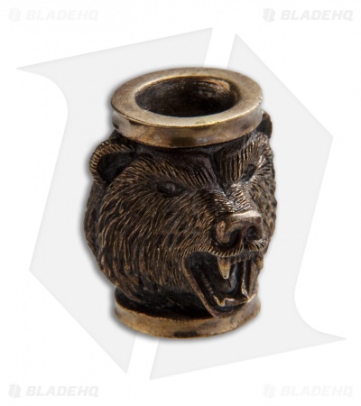 RUS Beads Shop Bear Head Lanyard Bead - Bronze