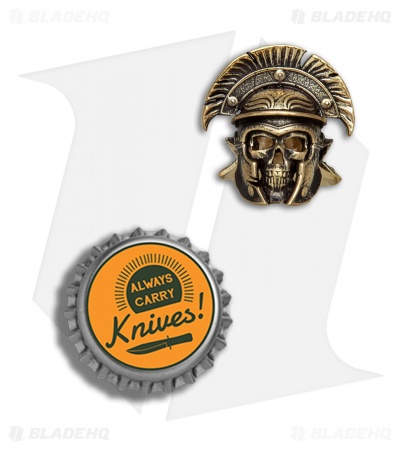 RUS Beads Shop Centurion Skull Lanyard Bead - Brass