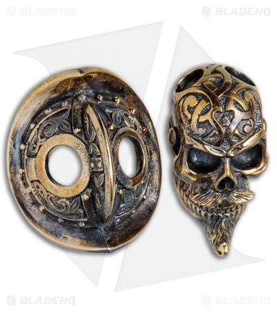 RUS Beads Shop Conquistador Lanyard Bead w/ Removable Helmet - Bronze