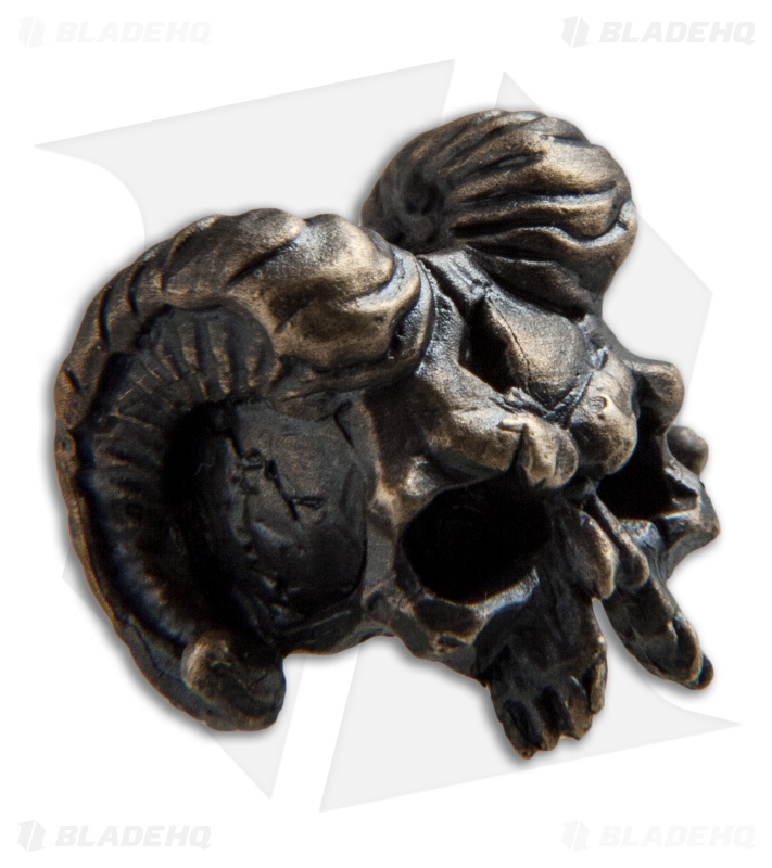 RUS Beads Shop Daemon Skull Lanyard Bead - Bronze