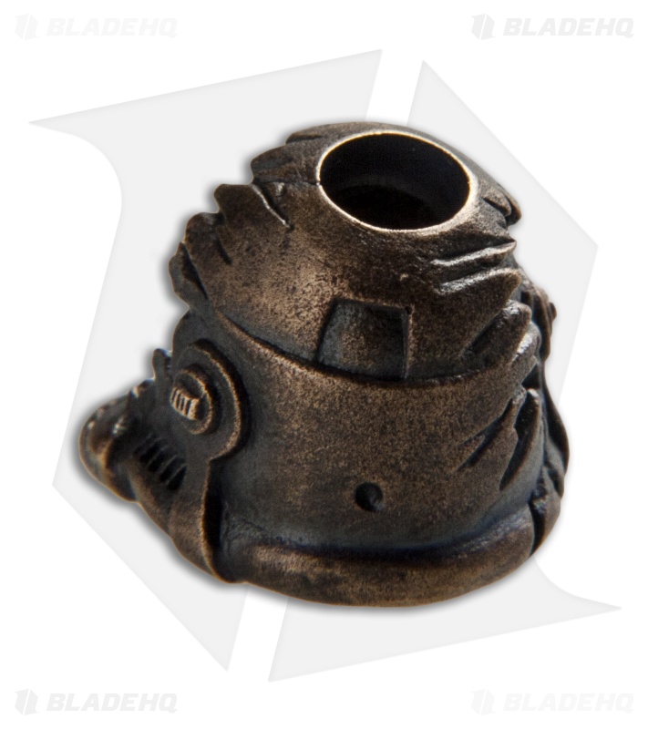 Rus Bead Shop Death Trooper Skull Lanyard Bead - Bronze