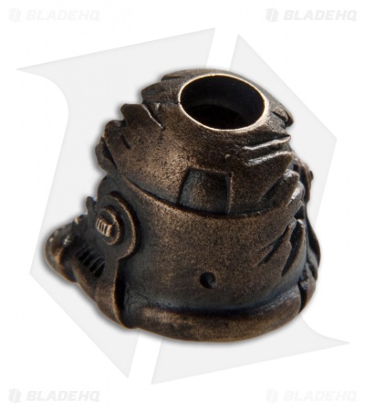 Rus Bead Shop Death Trooper Skull Lanyard Bead - Bronze