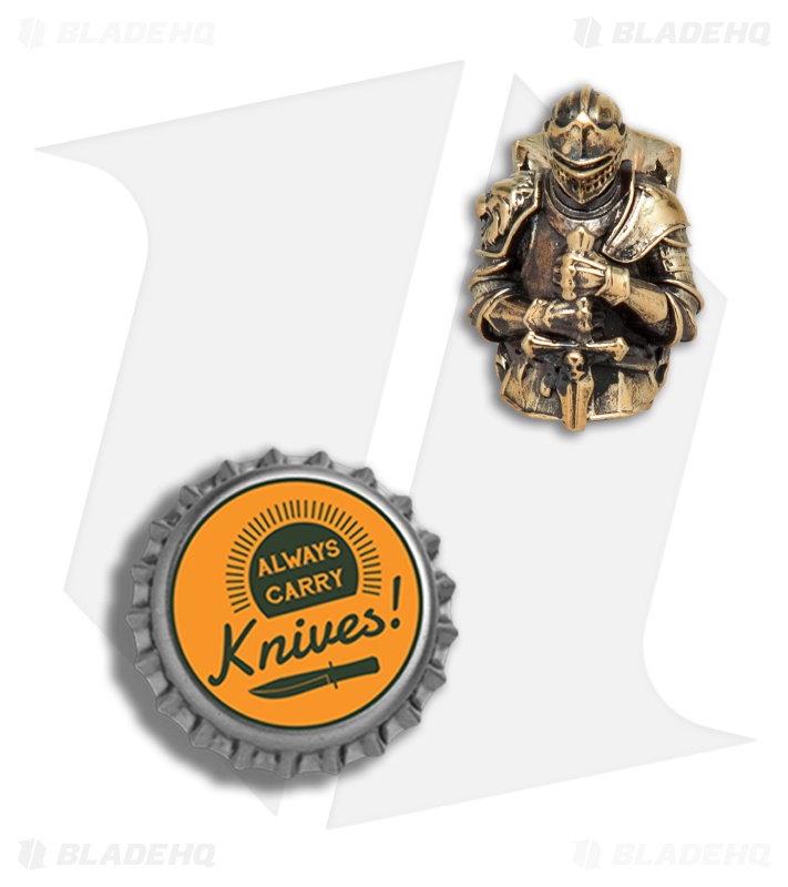 RUS Beads Shop Grim Knight Lanyard Bead - Brass