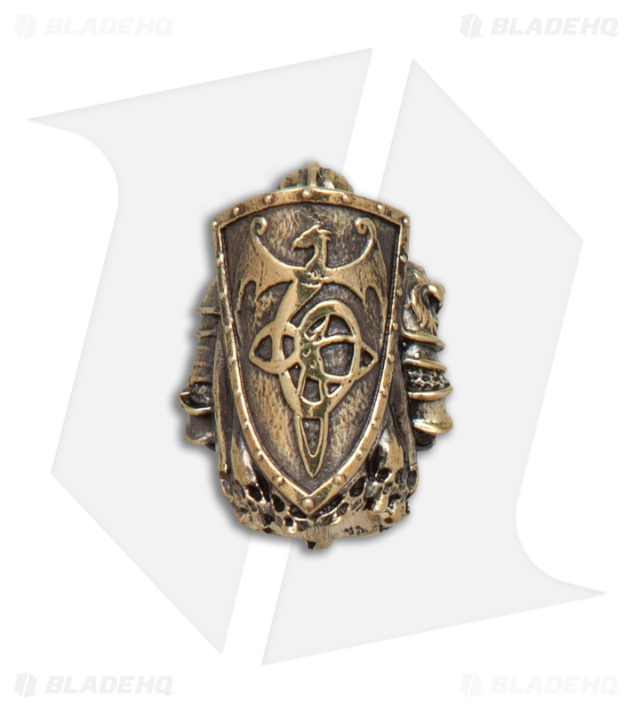 RUS Beads Shop Grim Knight Lanyard Bead - Brass