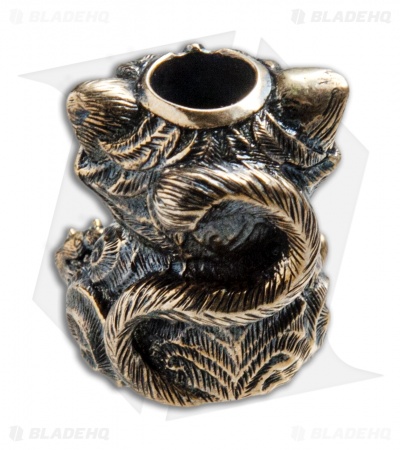 RUS Beads Shop Killer Cat Lanyard Bead - Bronze