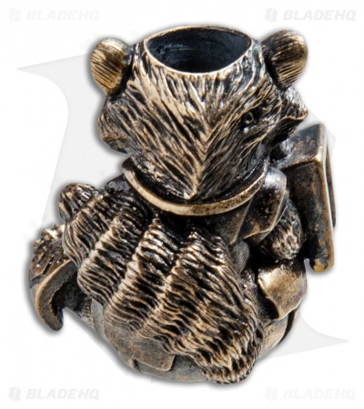 RUS Beads Shop Raccoon Warrior Lanyard Bead - Bronze