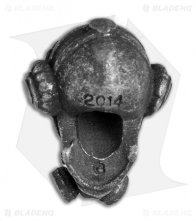 Schmuckatelli Brous Gas Mask Skull Bead w/ Logo (Black Oxide)