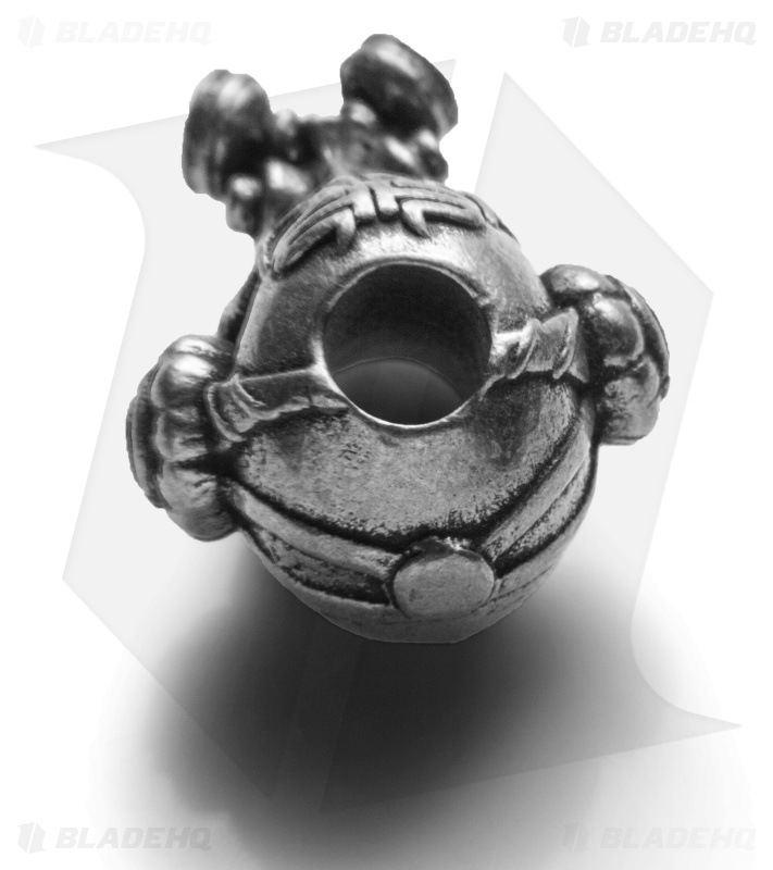 Schmuckatelli Brous Gas Mask Skull Bead w/ Logo (Pewter)