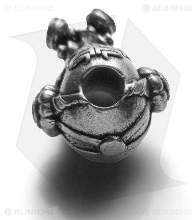 Schmuckatelli Brous Gas Mask Skull Bead w/ Logo (Pewter)