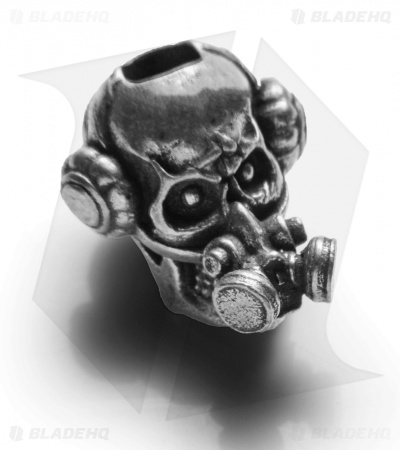 Schmuckatelli Brous Gas Mask Skull Bead (Pewter)