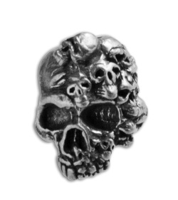 Schmuckatelli Mind Skull Lanyard Bead (Pewter)