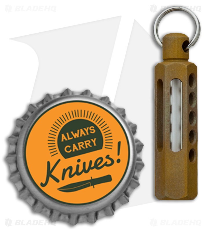 Spalinger Brass Hex Tritium Lantern (Blasted + Torched)